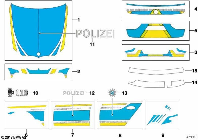 BMW後部の本物の保護ホイルインテリアサプライヤー（51148071809）| 51148071809