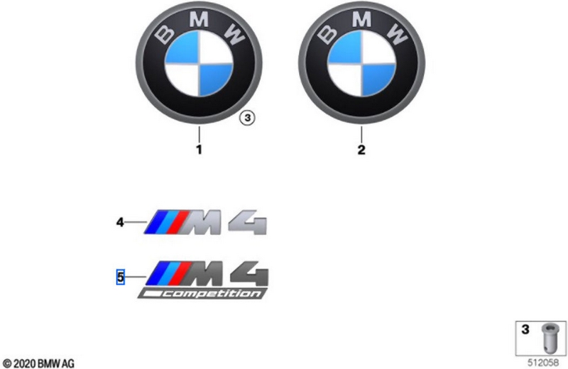 BMW本物のレタリング（M/競争）（51148084165）| 51148084165
