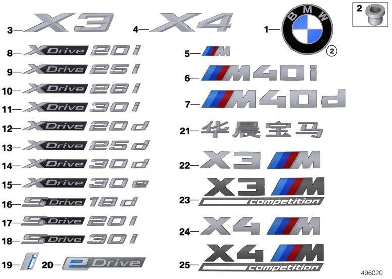 BMW本物のレタリングM40i（51148089622）| 51148089622