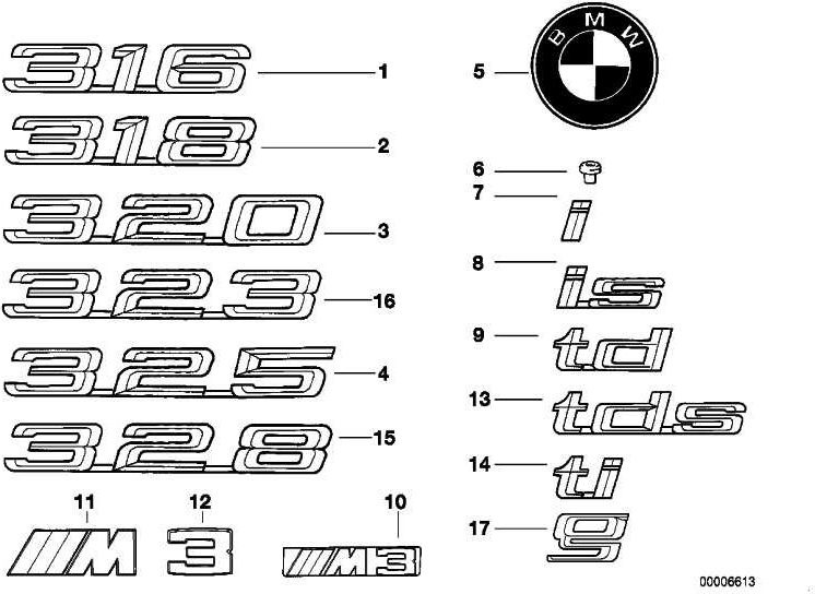 BMW純正プラーク3シリーズ（51148164928）| 51148164928