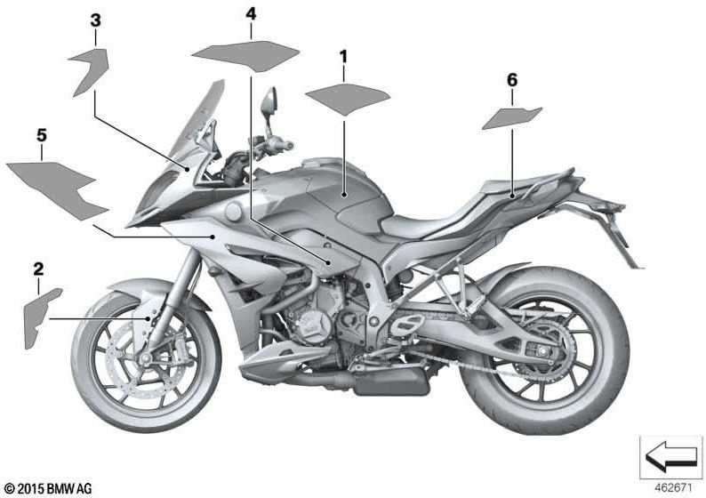 BMW本物の装飾前輪カバー左（51148388993）| 51148388993