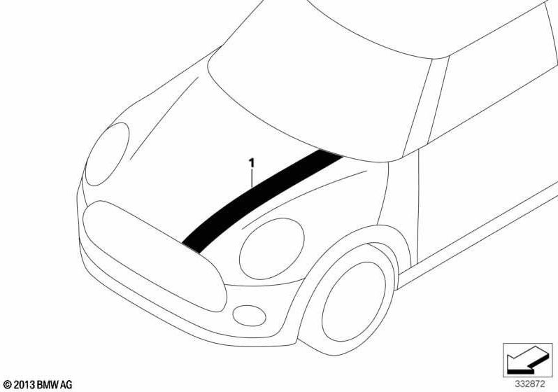 BMW本物の装飾ストリップフロント左銀（51148737861）| 51148737861