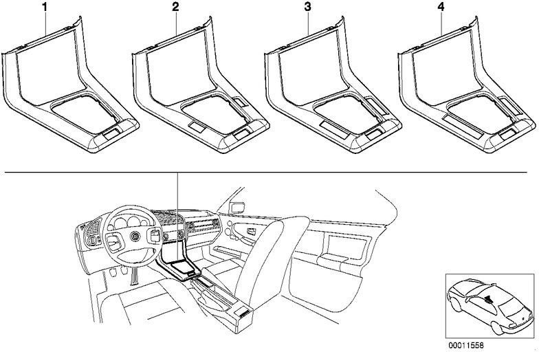 BMW本物のブレンドウッドバーチアントララサイト0690（51162423554）| 51162423554