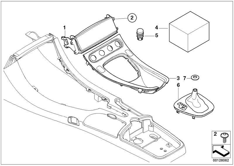 BMW純正ブレンドセンターコンソールTopa Blue Met（51167025963）| 51167025963
