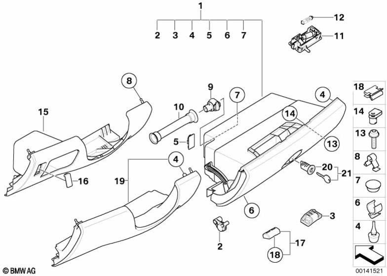 BMW純正ダンパーグローブボックス（51167056613）| 51167056613