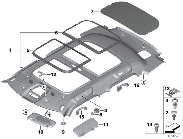 BMW本物のサンバイザーは黒を照らします（51167389276）| 51167389276
