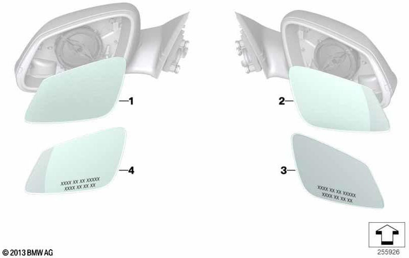 BMW純正ミラーグラスの加熱計画はEC（51167390617）| 51167390617