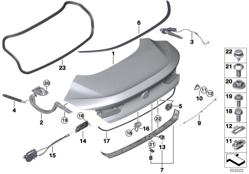 BMW Ramp ICAMを備えた本物のハンドルバーテールゲート（51167446336）| 51167446336
