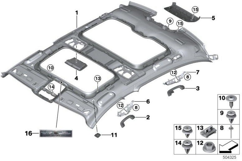 BMW純正ハンドルハンドルフロントアイボリーホワイト（51167475742）| 51167475742