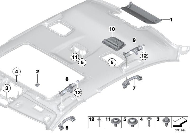 BMW左のエベレストグラウ（51167495615）のBMW純正ハンドルハンドル| 51167495615