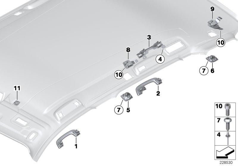 BMW左灰色の後ろの本物のハンドルハンドル（51167499077）| 51167499077