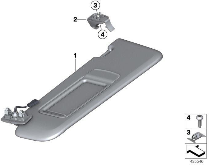 BMW左ブラックにラベルを備えた本物のサンバイザー（51168062217）| 51168062217