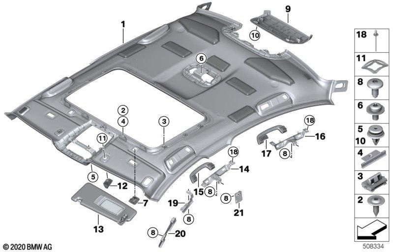 BMW本物のサンバイザーは無煙炭を去った（51168068769）| 51168068769