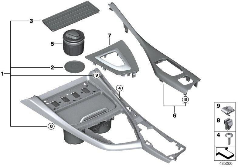 BMW純正ブレンドセンターコンソールカーボン（51168088622）| 51168088622