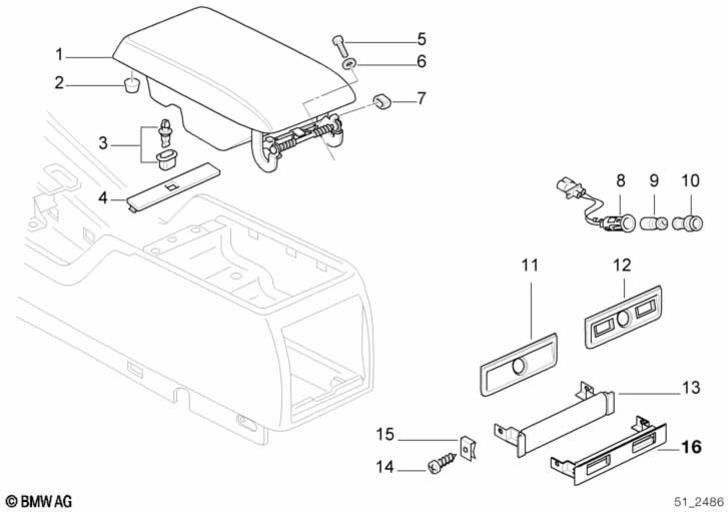 BMW本物の蓋センターコンソールSandbeig（51168184635）| 51168184635