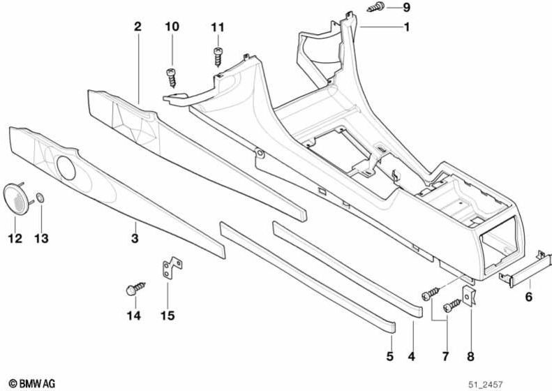右のサンドビーの後ろにあるBMW本物のクラッディング（51168235516）| 51168235516