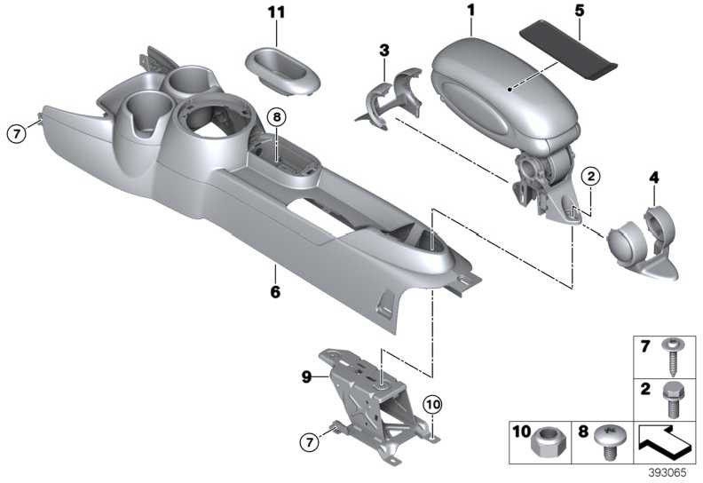 BMW純正ホルターMittel Armrest Mini（51169266367）| 51169266367