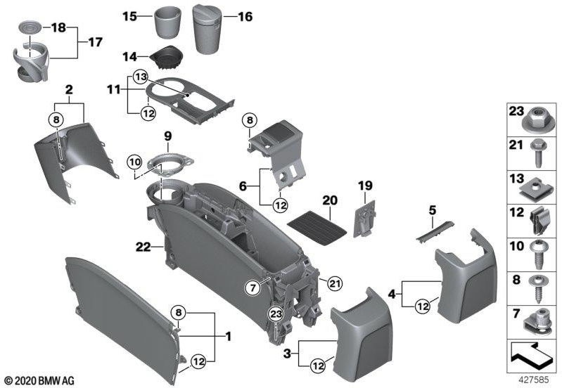 BMW本物のクロムリングセンター（51169283138）| 51169283138