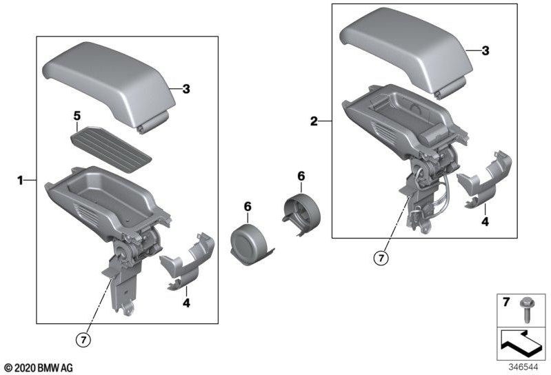 BMW純正蓋セントラルアームバックレスト（51169330947）| 51169330947
