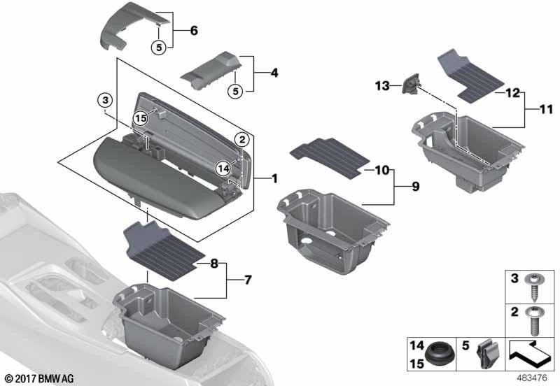 BMW純正挿入マットDeplatency Medium Armrest（51169383649）| 51169383649