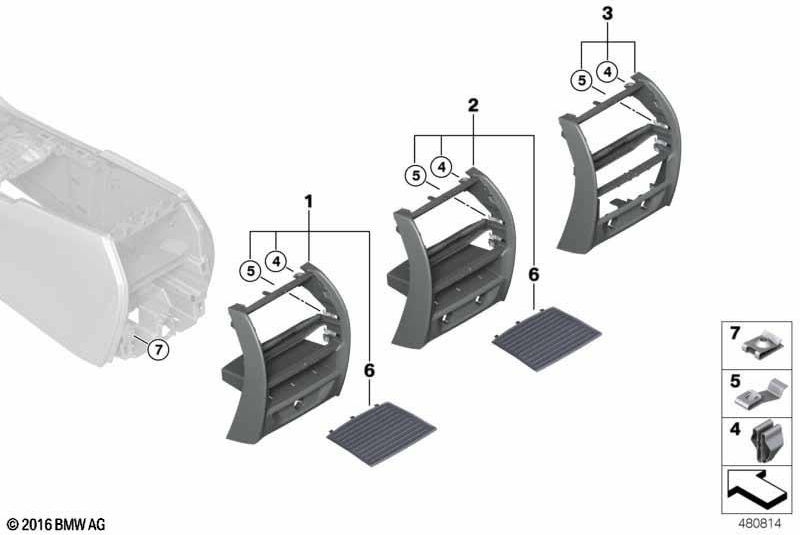 BMW後部の本物の挿入マット保管コンパートメント（51169383667）| 51169383667