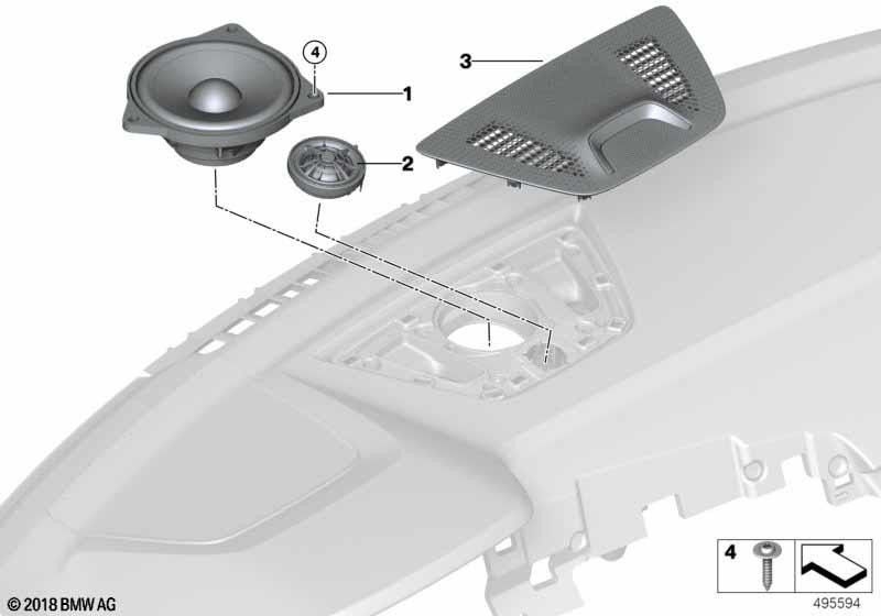 BMW純正センターブレンドハイエンドサウンドシステム（51169459209）| 51169459209