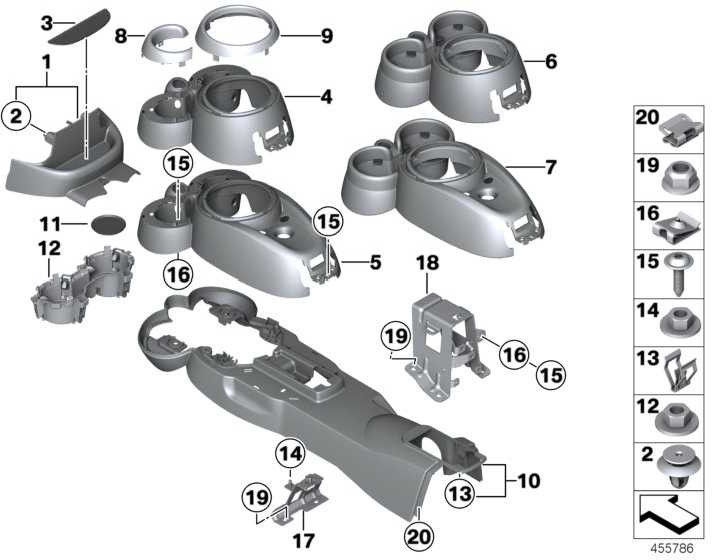 BMW純正ZierringサーキットChrome Anthracite Mini（51169808182）| 51169808182