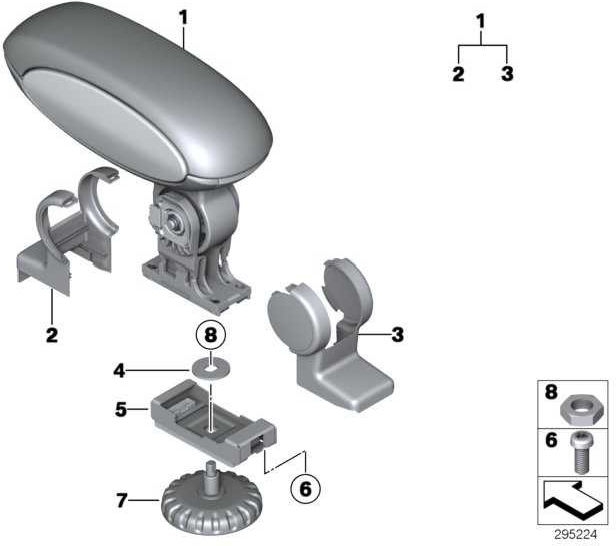 BMW純正ブレンドPREMAL ARM PAD CENTER MINI（51169809293）| 51169809293