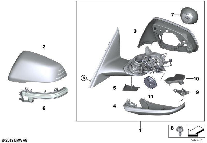 BMW本物のSharine Shadow-Line（51169879140）| 51169879140