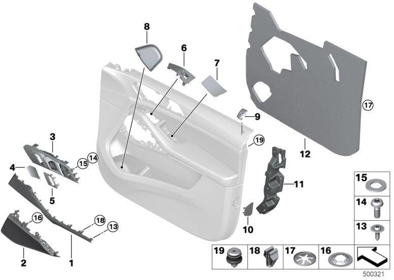 BMW右黒の本物の絞りスピーカー（51169890096）| 51169890096
