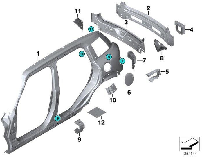 BMW本物のフィンドルフラップ（51179801418）| 51179801418