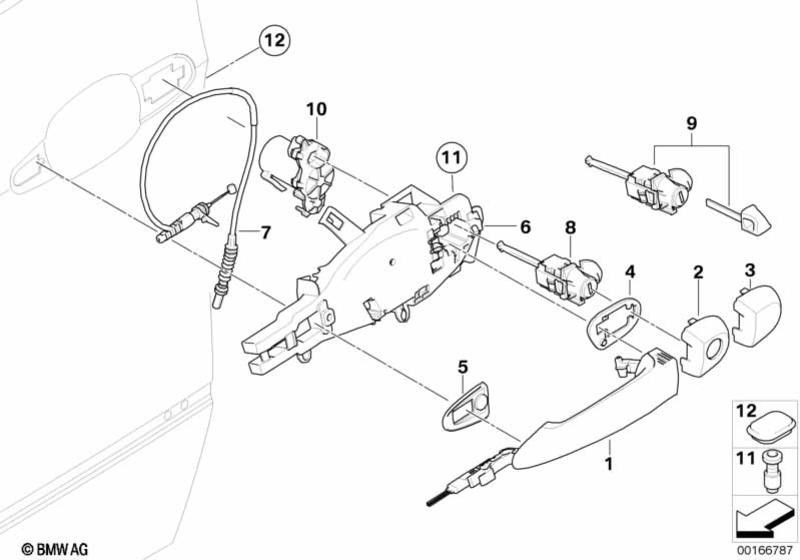 BMW本物のボーデントレインドアの前面の抜粋（51217317561）| 51217317561