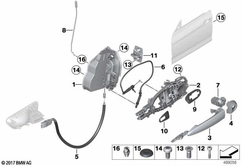 BMW純正キャリアドア前部の外側グリップ左は約51217380547）| 51217380547