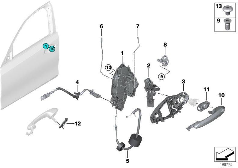 BMWベースなしの本物のロックブラケット（51217446788）| 51217446788
