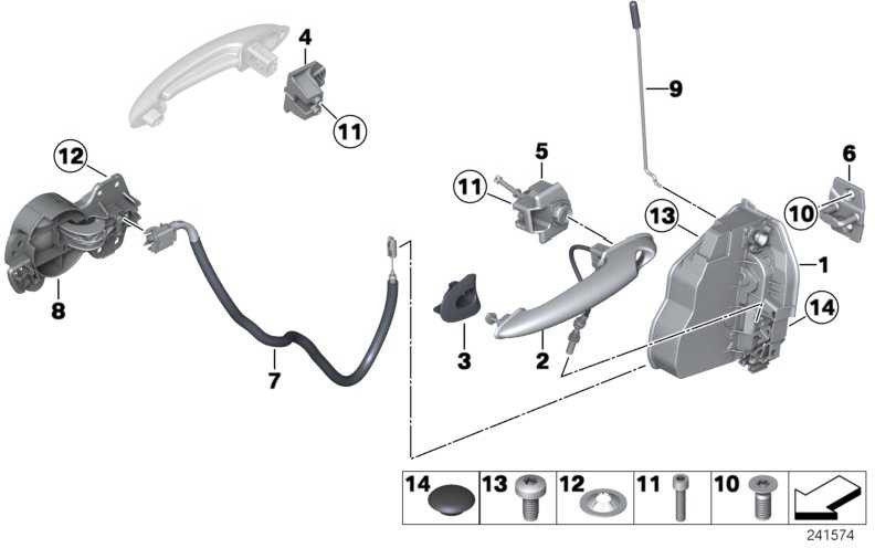 BMWフロントクロムミニ（51219800558）の本物のドアアウターグリップ| 51219800558