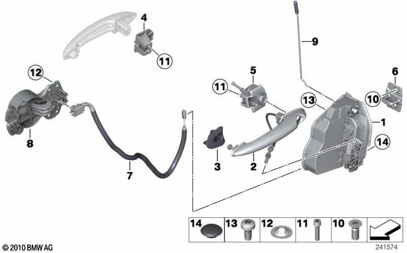 BMW本物のボーデントレインドアオープナー内（51219808770）| 51219808770