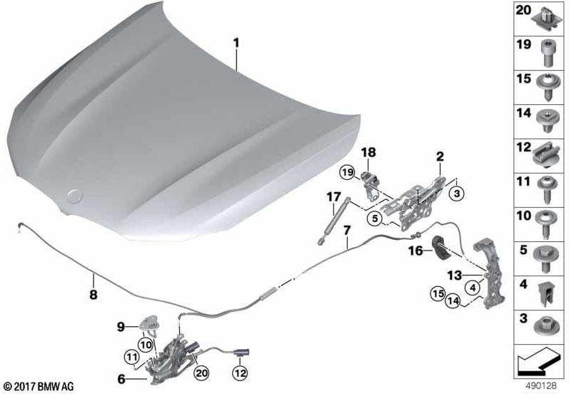 BMW純正レバーフロントフラップオペレーションキャンバレイ（51237410655）| 51237410655