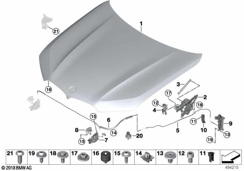 BMW純正Bowdenzug（51237418204）| 51237418204