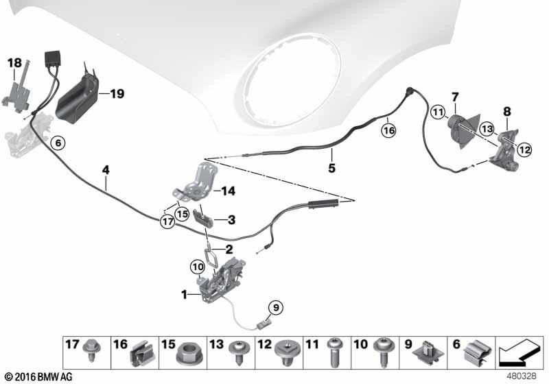 BMWホルダー付き本物のロックブラケット（51237441480）| 51237441480