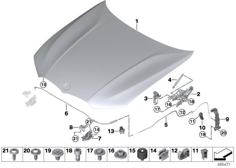BMW純正城フロントフラップアクティブ左FG（51237468349）| 51237468349