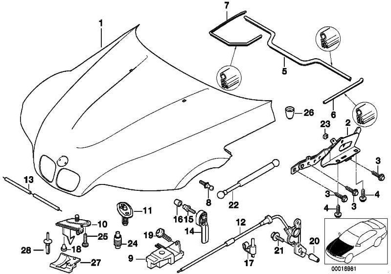 BMW純正ガスプリントスプリング770N Z3（51238397401）| 51238397401