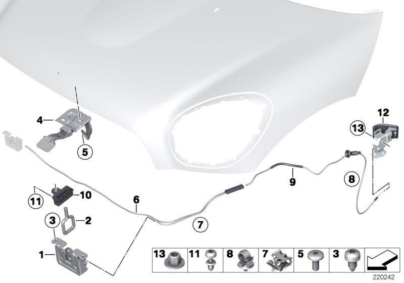 BMW本物のBowden Train（51239802336）| 51239802336
