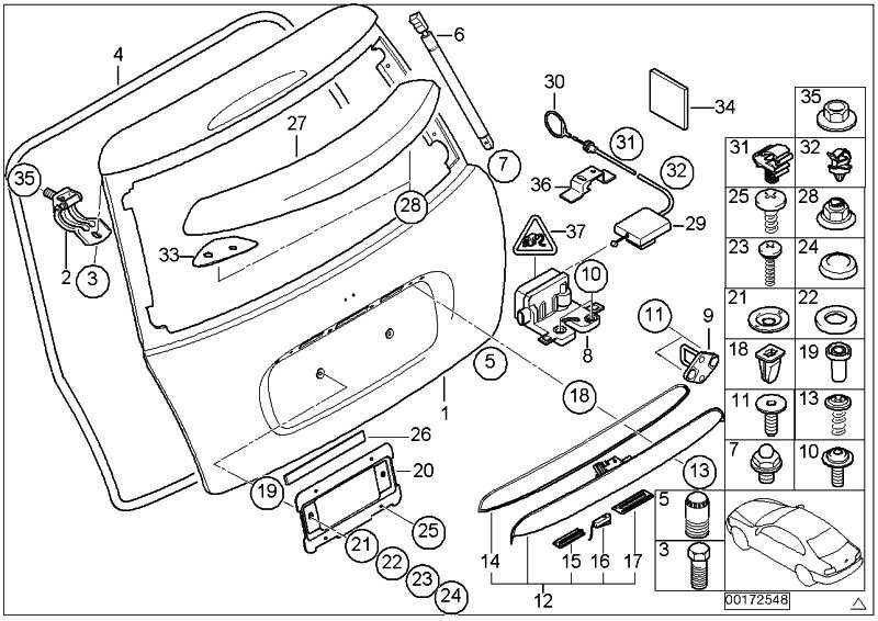 BMW本物のロックブラケットテールゲートミニ（51247154735）| 51247154735