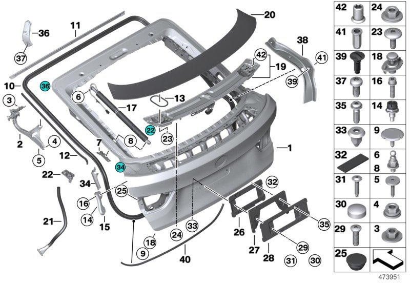 BMW右側の本物のスピンデルドライブ（51247330628）| 51247330628