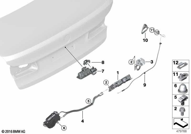 BMW純正Bowdenzug Notenkliegel（51247366400）| 51247366400