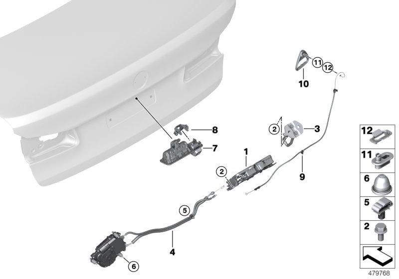 BMW純正ボタンテールゲートRFK（51247381868）| 51247381868