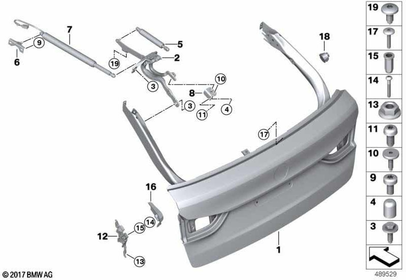 BMW純正スピンドルドライブテールゲート（51247390410）| 51247390410