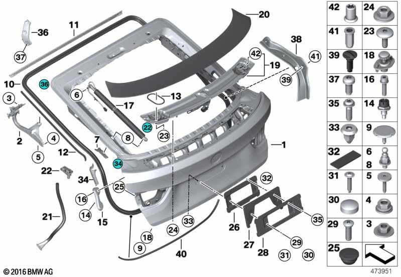 BMW右側の本物のスピンデルドライブ（51247432376）| 51247432376