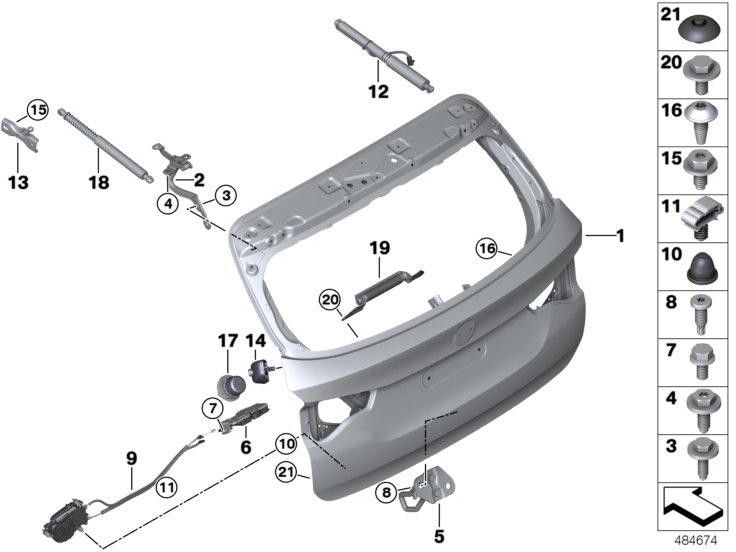 BMW純正バッファーテールゲート（51247453842）| 51247453842