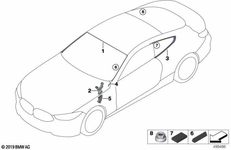 BMW上の本物のカバーフロントウィンドウ（51317435329）| 51317435329